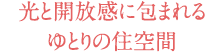 光と開放感に包まれるゆとりの住空間